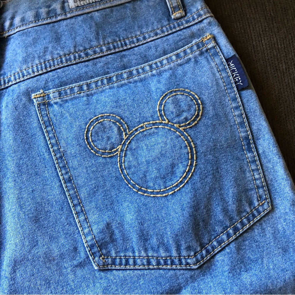 Disney Blue Women's Jeans with Mickey Embroidery